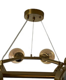 Hanglamp 6-lichts mat goud