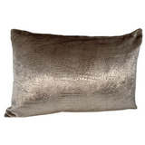 Eric Kuster style kussens croco champagne set 2 stuks langwerpig 50x30
