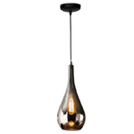 Hanglamp smoke glas 1-lichts pear glass