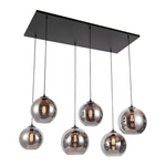 Hanglamp smoke glas 6-lichts