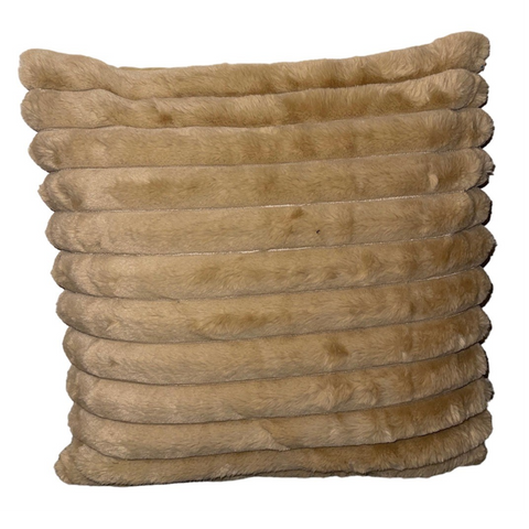 Kussen fluffy beige set 2 stuks