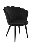 Schelp chair zwart per 2