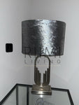 Tafellamp zilver velvet kap