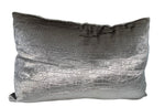 Eric Kuster style kussens croco zilver set 2 stuks langwerpig 50x30